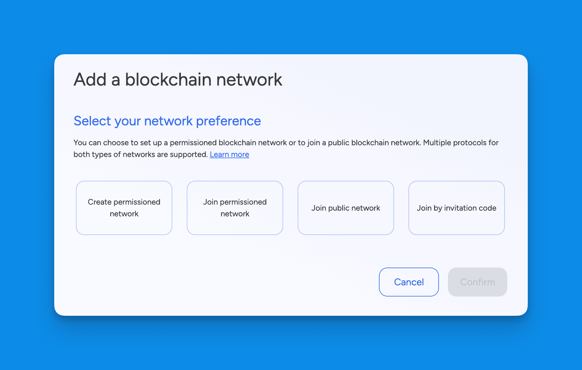 Add A Blockchain Network