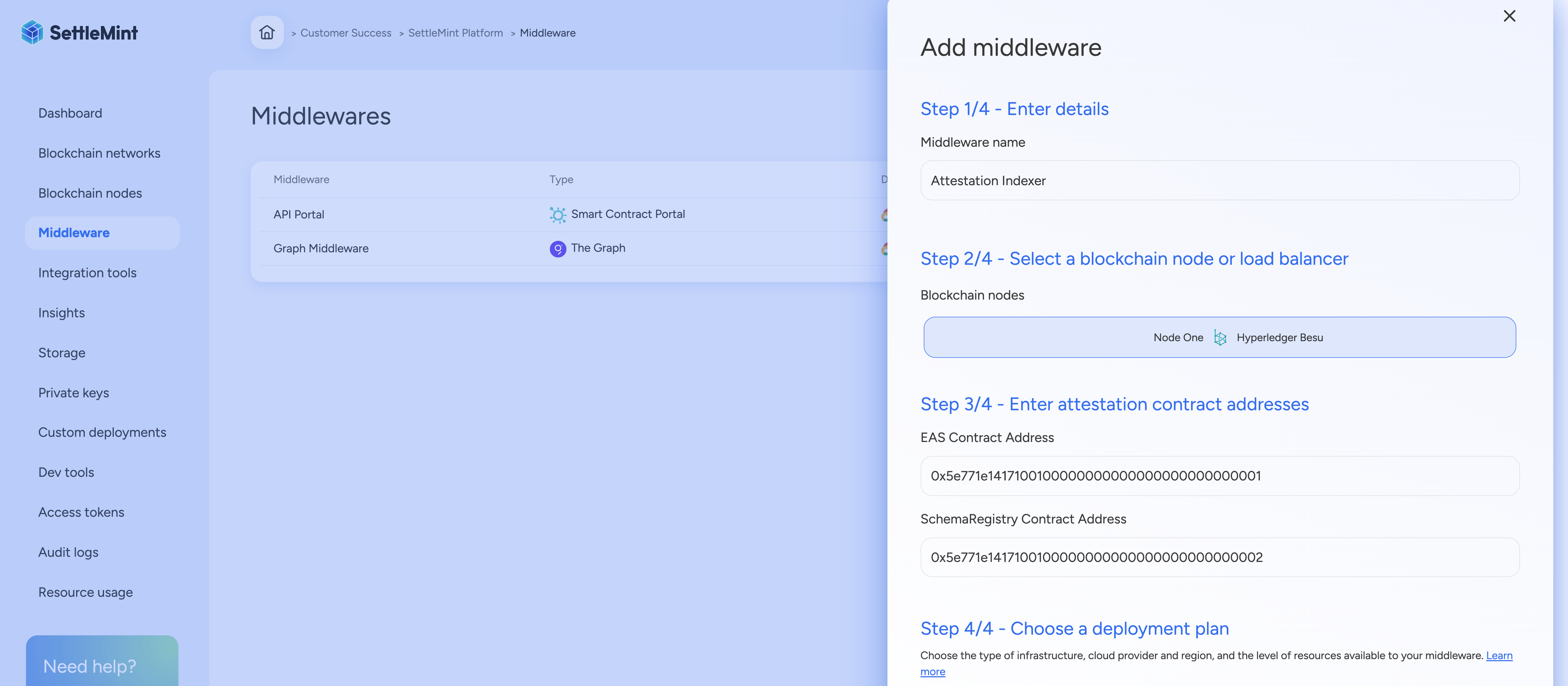Configure attestation indexer