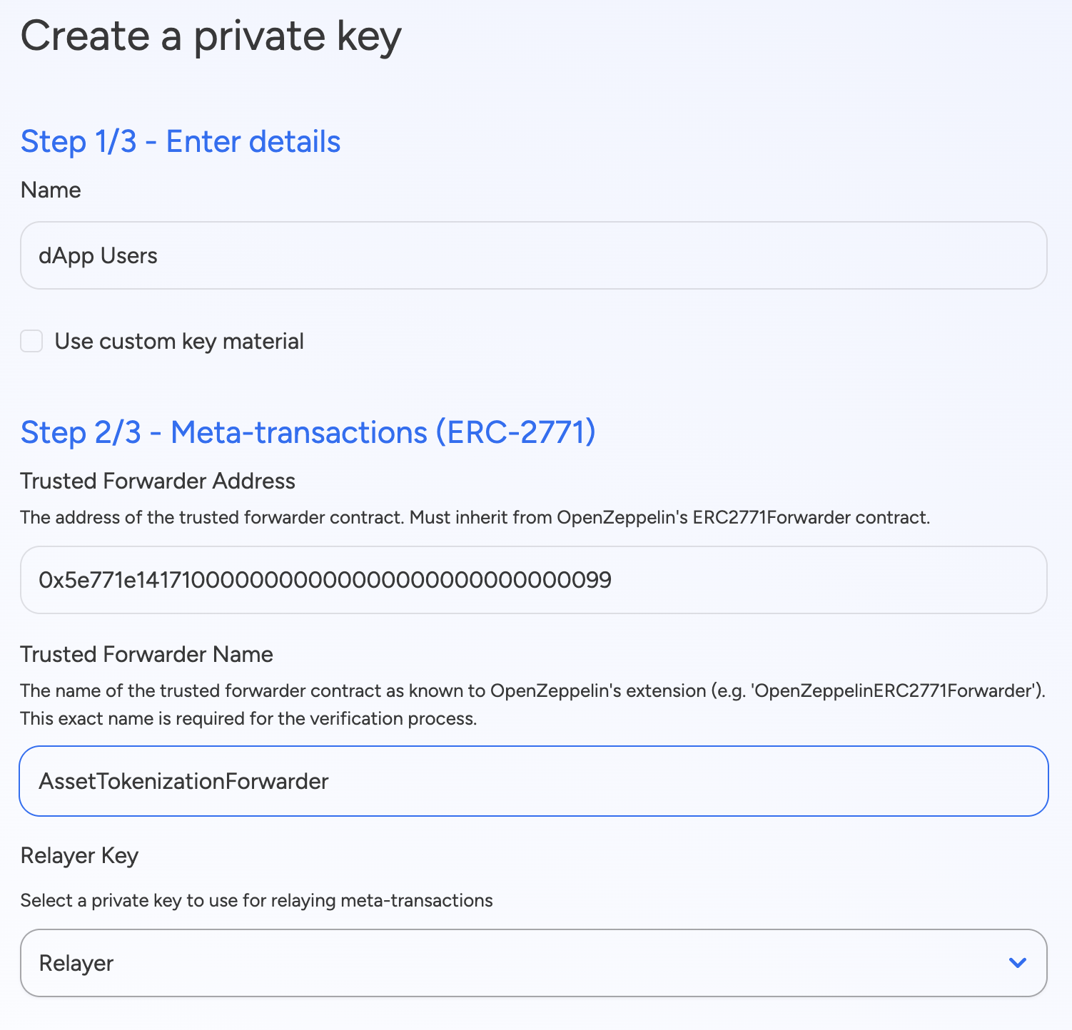 Meta-Transactions Console