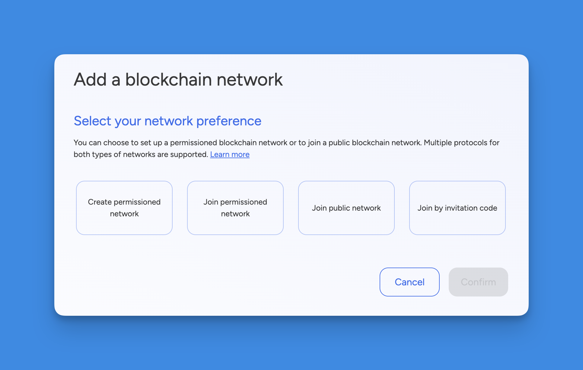 Add A Blockchain Network